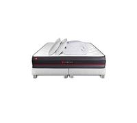 Pack matelas REGEN 200x200 + double sommiers blanc 100x200 + Couette + 2 oreillers