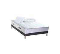 Pack Matelas Ressort 7 zones + Mémoire de forme + Sommier + couette + oreillers 140x190 Bellagio 2