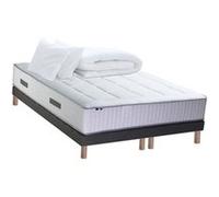 Pack Matelas Ressort 7 zones + Mémoire de forme + Sommier + couette + oreillers 2x80x200cm Bellagio 2 G