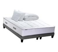 Pack Matelas Ressort 7 zones + Mémoire de forme + Sommier + couette + oreillers 2x90x200cm Bellagio G