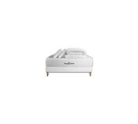 Pack matelas ressorts ensachés + mémoire de forme maxi épaisseur Windsor 200x200cm + sommier KIT blanc + 2 oreillers + 1 couette
