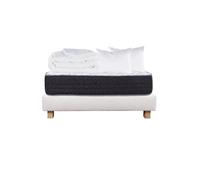 Pack Matelas + Sommier Tapissier Beige 160x200 cm + 2 Oreillers + 1 Couette - SELIAN - ALTOBUY