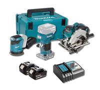 Pack Menuisier DRT52+ DSS611 + DBO180 (2x5.0Ah) en Makpac - MAKITA