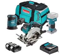 Pack Menuisier DSS611 + DBO180 + DRT52 (2x5.0Ah) en sac - MAKITA