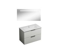 Pack meuble simple vasque Olena + miroir + colonne
