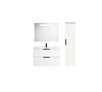 Pack meuble simple vasque Olena + miroir + colonne