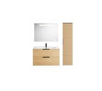 Pack meuble simple vasque Olena + miroir + colonne