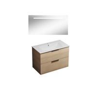 Pack meuble simple vasque Olena + miroir + colonne