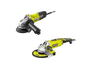 Pack meuleuse d’angle filaire 800W RAG800-125G + meuleuse d’angle filaire 2 mains 2000W EAG2000RS RYOBI