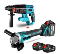 Pack Meuleuse d'angle & Marteau perforateur - YOFIDRA - Yofidra - 125mm - Brushless 18V - 2x1.5Ah