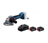 Pack Meuleuse GWS 18V-8 125mm 06019N9000 + 2 batteries PRO GBA 18V 4.0Ah + chargeur PRO BOSCH