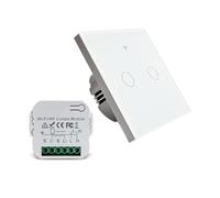 Pack miniswitch et interrupteur sans fils connecté tactile double SomLife app tuya smart life Alexa/Google Home