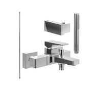 Pack mitigeur baignoire mécanique VILLEROY ET BOCH Architectura Square chrome avec ensemble