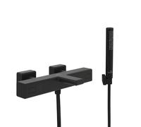 Pack mitigeur baignoire thermostatique VILLEROY ET BOCH Universal carré noir mat avec ensemble