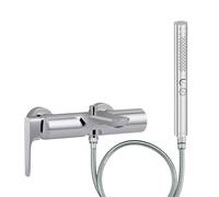 Pack mitigeur bain douche JACOB DELAFON Aléo+ + douchette Shift+ ronde + flexible à écrou 175 cm