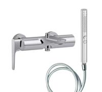 Pack mitigeur bain douche JACOB DELAFON Aléo+ + douchette Shift+ ronde + flexible lisse 160 cm