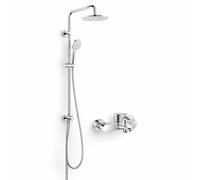 Pack mitigeur bain douche mécanique DURAVIT Wave + colonne DURAVIT Shower system Reno