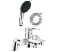 Pack mitigeur bain douche mécanique GROHE Start Loop + douchette ronde 2 jets + flexible