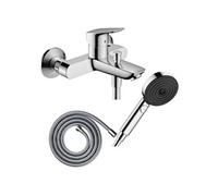 Pack mitigeur bain douche mécanique Logis + Flexible Metaflex + Pommeau Pulsify Select EcoSmart 105 3jets chromé