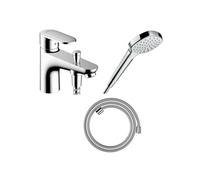 Pack mitigeur bain douche mécanique Vernis Blend C2 + Pommeau de douche Croma 110 + Flexible Designflex chromé