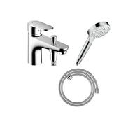 Pack mitigeur bain douche mécanique Vernis Blend C2 + Pommeau de douche Crometta + Flexible Designflex chromé