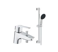 Pack mitigeur bain douche monotrou GROHE Start 2021 Quickfix + Ensemble de douche 2 jets GROHE Vitalio Start 110 chromé
