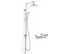 Pack mitigeur bain douche thermostatique DURAVIT Wave + colonne DURAVIT Shower system Reno