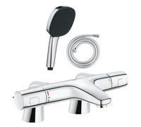 Pack mitigeur bain douche thermostatique GROHE Precision Trend + douchette carré 2 jets + flexible