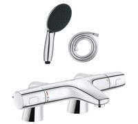 Pack mitigeur bain douche thermostatique GROHE Precision Trend + douchette ronde 2 jets + flexible