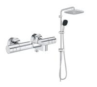 Pack mitigeur bain douche thermostatique GROHE Quickfix Precision Get + colonne GROHE Vitalio Comfort 250 avec inverseur Chromé