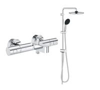 Pack mitigeur bain douche thermostatique GROHE Quickfix Precision Get + colonne GROHE Vitalio Start 250 Chromé