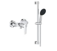 Pack mitigeur douche mécanique GROHE Start 2021 + ensemble de douche 2 jets GROHE Vitalio Start avec barre chromé