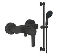 Pack mitigeur douche mécanique GROHE Start noir + ensemble de douche GROHE Vitalio Start