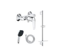 Pack mitigeur douche mécanique Swift + Douchette Vitalio Comfort 110 + Barre Quickflix Vitalio Smartactive + Flexible