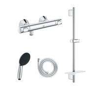 Pack mitigeur douche thermostatique GROHE Quickfix Precision Flow + Douchette Vitalio Start 110 + Barre Quickfix + Flexible