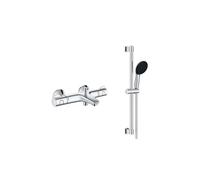 PACK Mitigeur thermostatique bain douche + pommeau de douche + Barre de douche + flexible Grotherm 800 et Tempesta