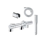 Pack mitigeur thermostatique Grohtherm 800 avec colonnettes + Douchette 1 jet Vitalio Get Stick + Flexible 1750 mm et support