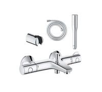 Pack mitigeur thermostatique Grohtherm 800 + Douchette Get Stick + Flexible1750 mm et support