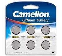 Camelion Piles bouton 13000600 CR2032/CR2025/CR2016 Lithium Lot de 6 Argent