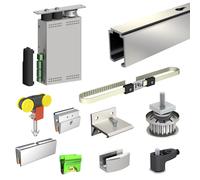 Pack motorisation SLID'UP M200 pour 2 portes coulissantes en verre - radio