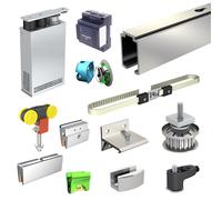 Pack motorisation SLID'UP M300 pour 2 portes coulissantes en verre - filaire