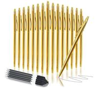 Pack Of 15 Gold Metal Black Retractable Ballpoint Pen 1mm Aesthetic Pens For Students, Teachers, Business Gifts, Wedding