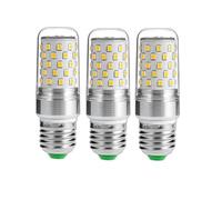 Pack of 3, LED Corn Bulb, E27/E26 12W AC110-250V 1000lm, Edison Candle Lamps(6000K Cold White,E26)
