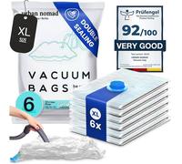 Pack of 6 XL Vacuum Bags Reusable Compression Bags | 80% Extra Storage Space,Case Cover: Travel Duvet,Wardrobe, HOUSSE DE RANGEMENT