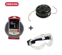 Pack OREGON Fil Débroussailleuse TERRAMAX ø3mm, 44m + Tête Lightnin Load -130 mm + Masque de Sécurité
