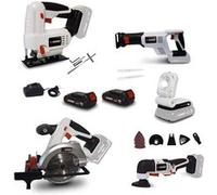 Pack Outillage X-Performer BATTERIES 2 Ah - Scie Sauteuse - Circulaire - Sabre - Multifonctions - Lampe LED G