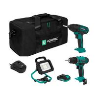 Pack outils sans fil Plate-forme de batteries 20V - 2.0Ah | 2 machines, 2 batteries et un chargeur rapide
