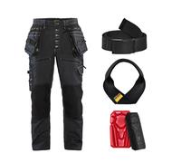 Pack Pantalon X1900 artisan stretch 2D + Genouillères + Ceinture + Porte-marteau BLAKLADER