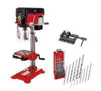 Pack perceuse à colonne 750W + étau + coffret de forets à métaux EINHELL