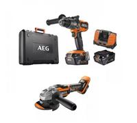 Pack perceuse à percussion Brushless 18V + Meuleuse 125 mm Brushless 18V - JP18A2-502B AEG Powertools
